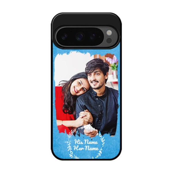 Google Pixel 9 Pro 5G Custom Glass Phone Case - Blue Color Vintage Design