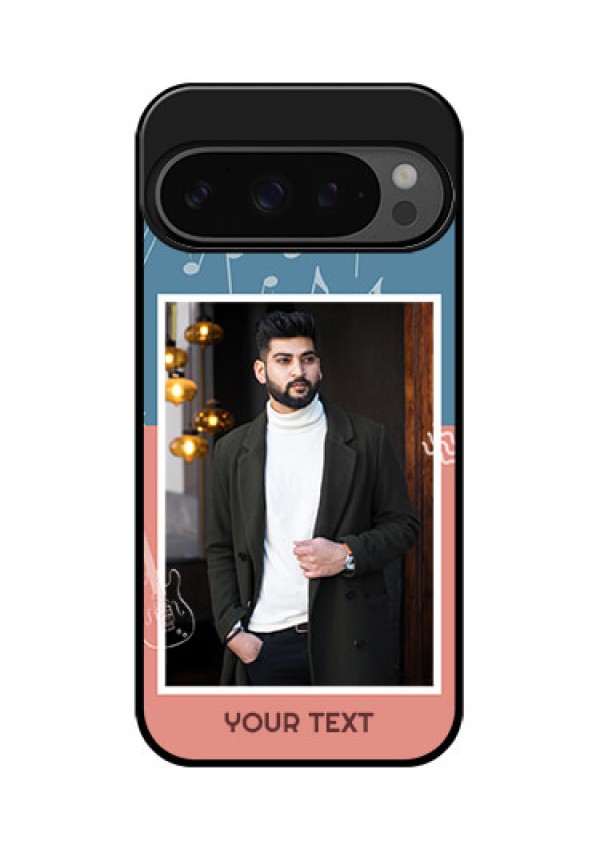 Google Pixel 9 Pro 5G Custom Glass Phone Case - With Color Musical Note Design
