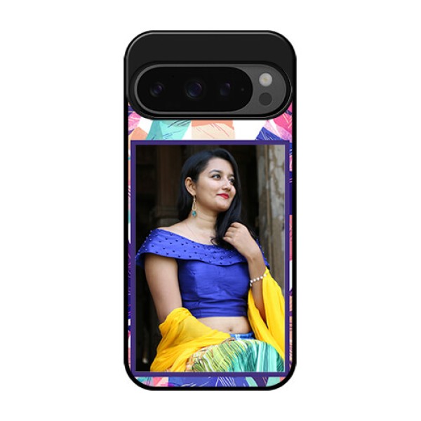Google Pixel 9 Pro 5G Custom Glass Phone Case - Abstract Floral Design