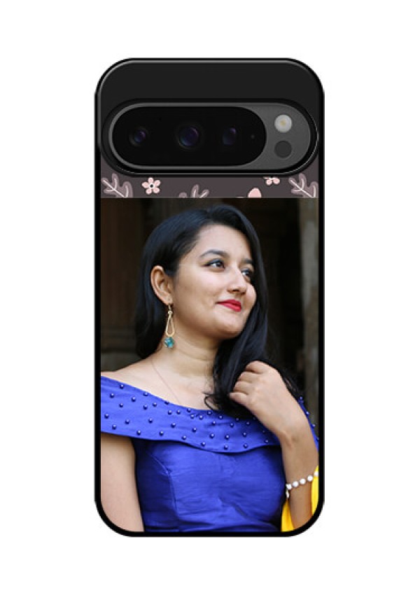 Google Pixel 9 Pro 5G Custom Glass Phone Case - Stylish Floral Design