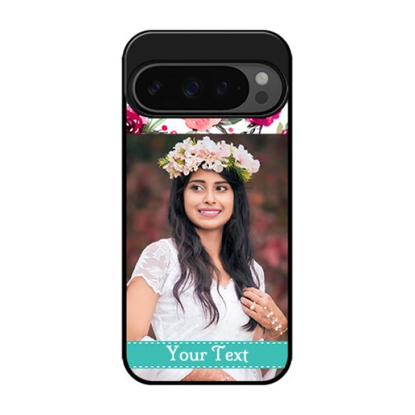 Google Pixel 9 Pro 5G Custom Glass Phone Case - Water Colors Floral Design