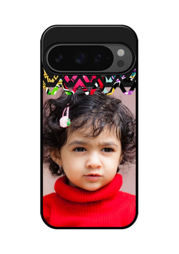 Google Pixel 9 Pro 5G Custom Glass Phone Case - Neon Abstract Design