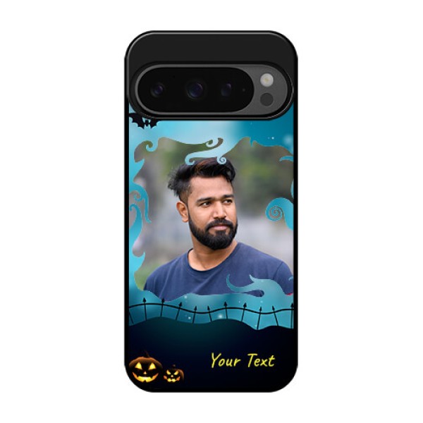 Google Pixel 9 Pro 5G Custom Glass Phone Case - Halloween Frame Design