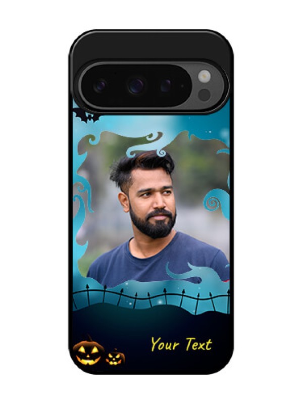 Custom Google Pixel 9 Pro 5G Custom Glass Phone Case - Halloween Frame Design