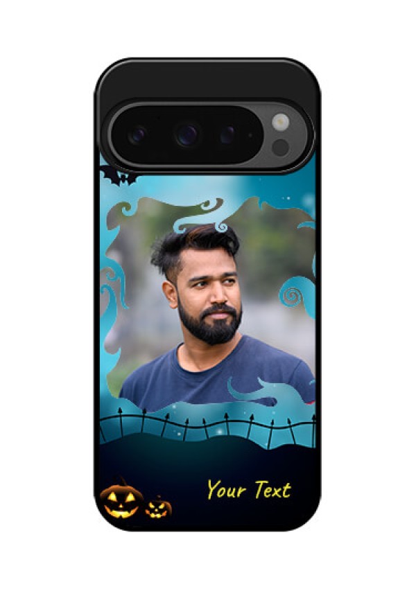 Google Pixel 9 Pro 5G Custom Glass Phone Case - Halloween Frame Design