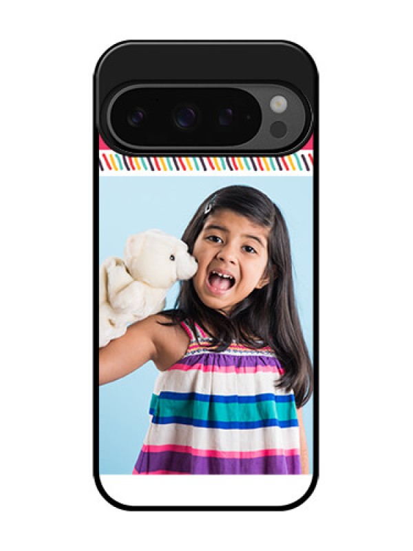 Custom Google Pixel 9 Pro 5G Custom Glass Phone Case - Line Art Design