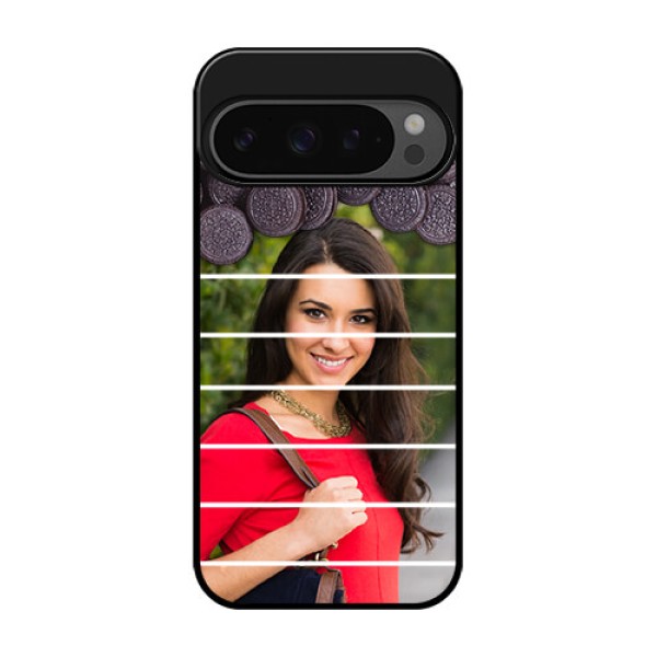 Google Pixel 9 Pro 5G Custom Glass Phone Case - With Oreo Biscuit Design