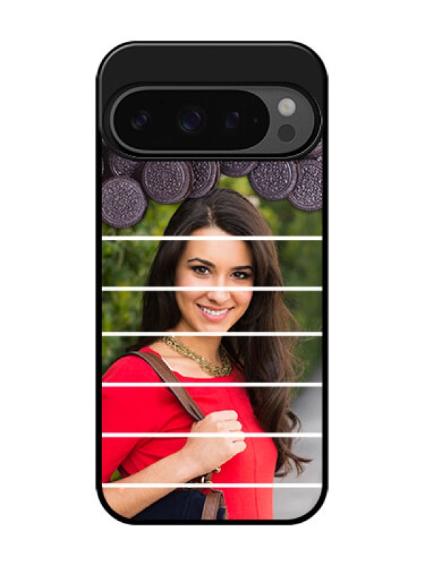 Custom Google Pixel 9 Pro 5G Custom Glass Phone Case - With Oreo Biscuit Design