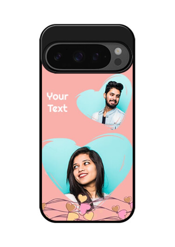 Google Pixel 9 Pro 5G Custom Glass Phone Case - Love Doodle Design