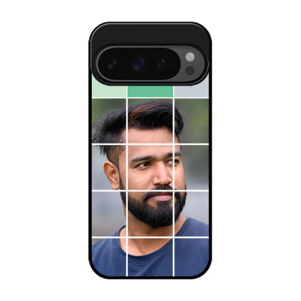 Google Pixel 9 Pro 5G Custom Glass Phone Case - With White Box Pattern