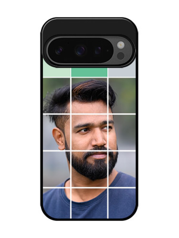 Custom Google Pixel 9 Pro 5G Custom Glass Phone Case - With White Box Pattern