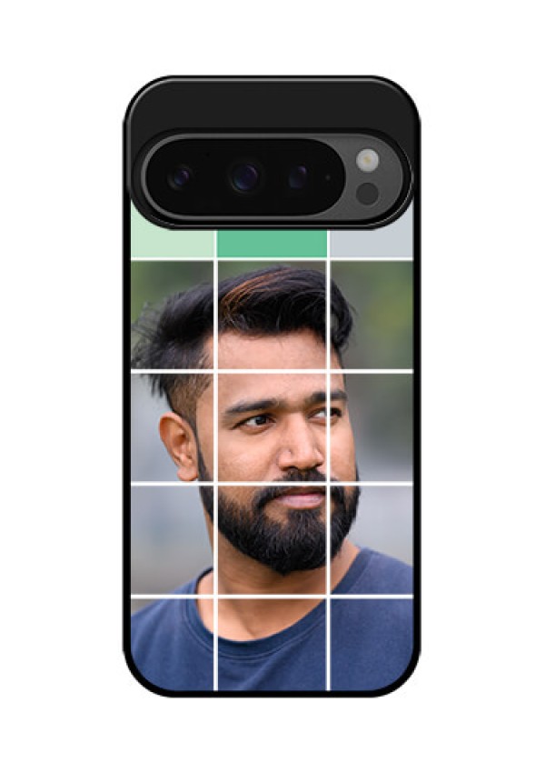 Google Pixel 9 Pro 5G Custom Glass Phone Case - With White Box Pattern