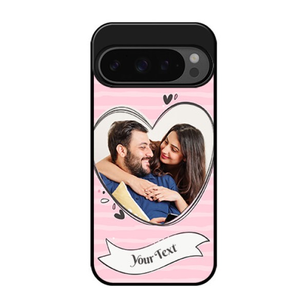 Google Pixel 9 Pro 5G Custom Glass Phone Case - Vintage Heart Design