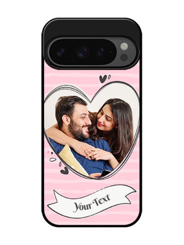 Custom Google Pixel 9 Pro 5G Custom Glass Phone Case - Vintage Heart Design