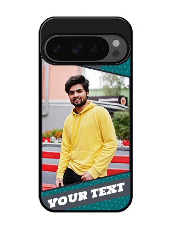 Custom Google Pixel 9 Pro 5G Custom Glass Phone Case - Background Pattern Design With Quote