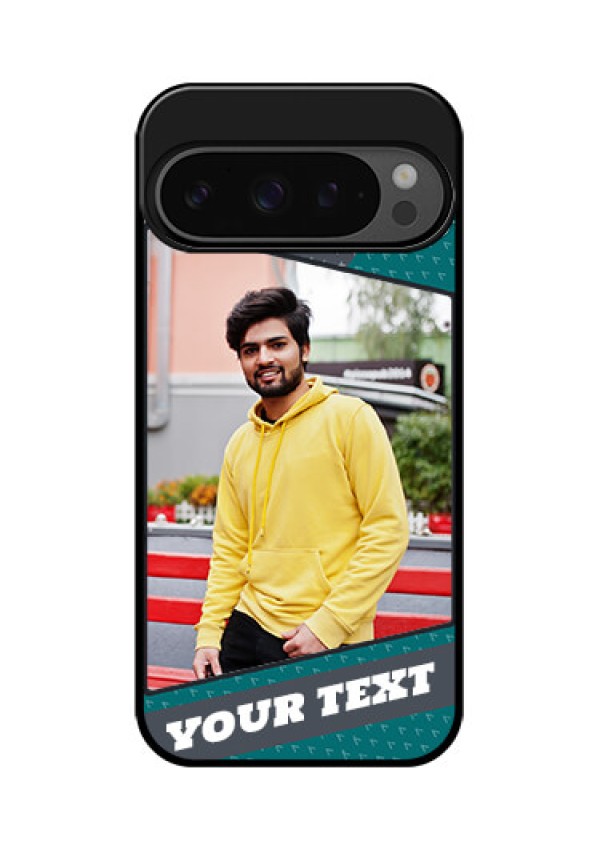 Google Pixel 9 Pro 5G Custom Glass Phone Case - Background Pattern Design With Quote