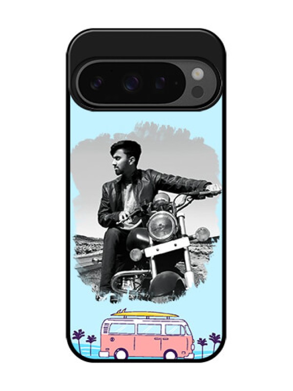 Custom Google Pixel 9 Pro 5G Custom Glass Phone Case - Travel and Adventure Design