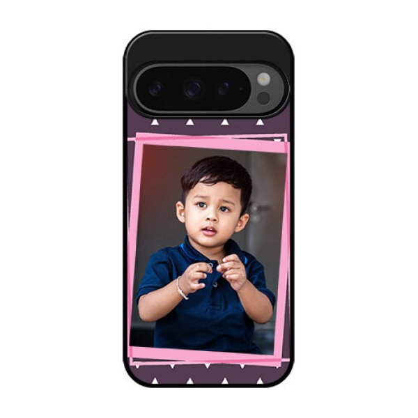 Google Pixel 9 Pro 5G Custom Glass Phone Case - Triangle Pattern Dotted Design