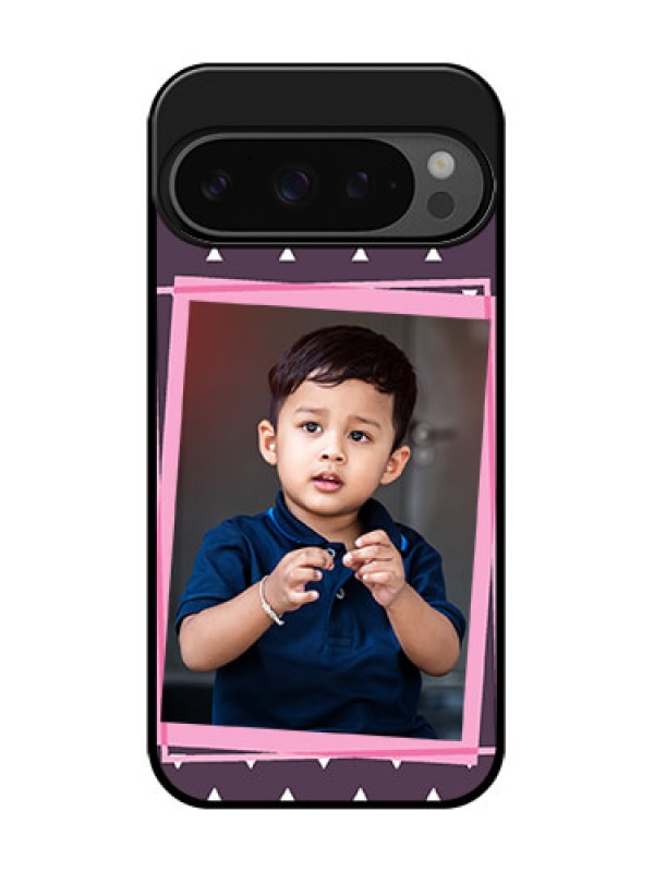 Custom Google Pixel 9 Pro 5G Custom Glass Phone Case - Triangle Pattern Dotted Design