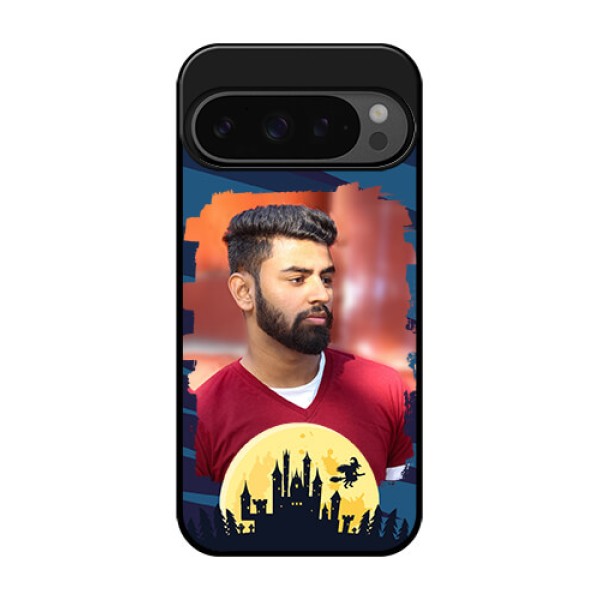 Google Pixel 9 Pro 5G Custom Glass Phone Case - Halloween Witch Design