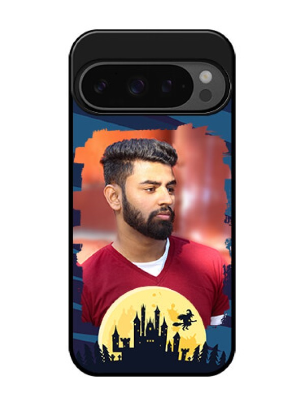Custom Google Pixel 9 Pro 5G Custom Glass Phone Case - Halloween Witch Design