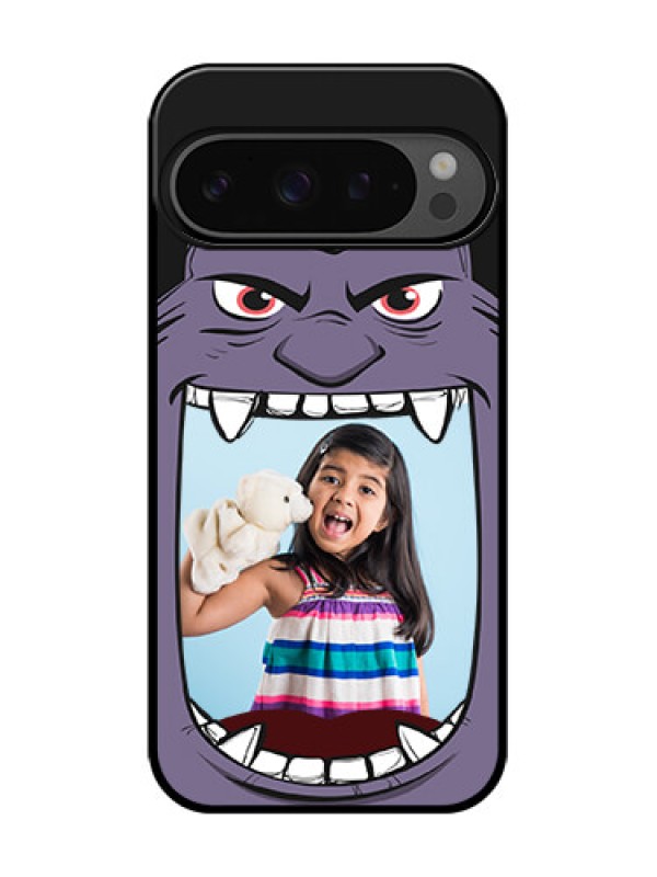 Custom Google Pixel 9 Pro 5G Custom Glass Phone Case - Angry Monster Design