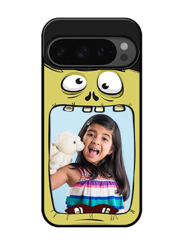 Custom Google Pixel 9 Pro 5G Custom Glass Phone Case - Cartoon Monster Back Case Design