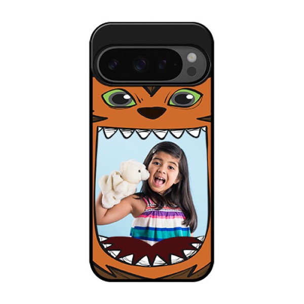 Google Pixel 9 Pro 5G Custom Glass Phone Case - Owl Monster Back Case Design