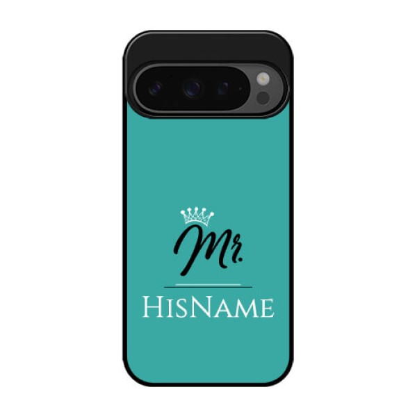 Google Pixel 9 Pro 5G Custom Glass Phone Case - Mr With Name Design
