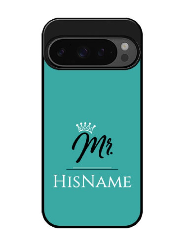 Custom Google Pixel 9 Pro 5G Custom Glass Phone Case - Mr With Name Design