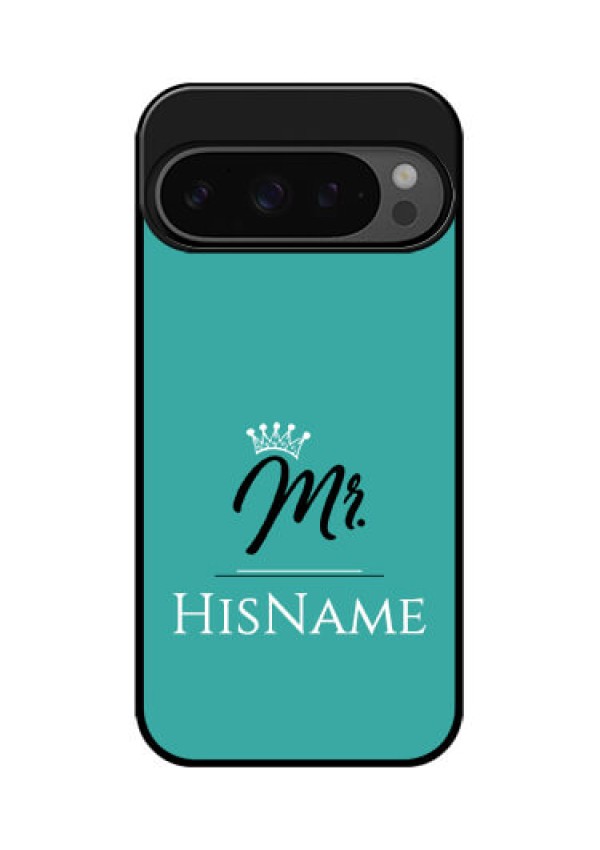 Google Pixel 9 Pro 5G Custom Glass Phone Case - Mr With Name Design