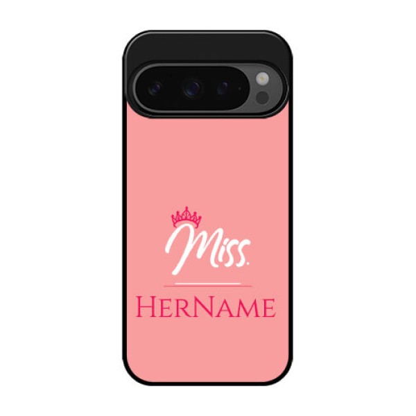 Google Pixel 9 Pro 5G Custom Glass Phone Case - Mrs With Name Design