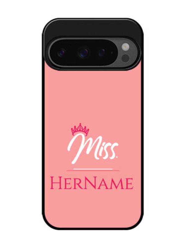 Custom Google Pixel 9 Pro 5G Custom Glass Phone Case - Mrs With Name Design