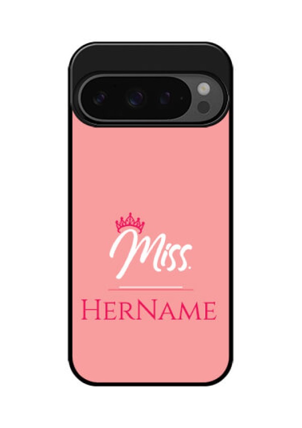 Google Pixel 9 Pro 5G Custom Glass Phone Case - Mrs With Name Design
