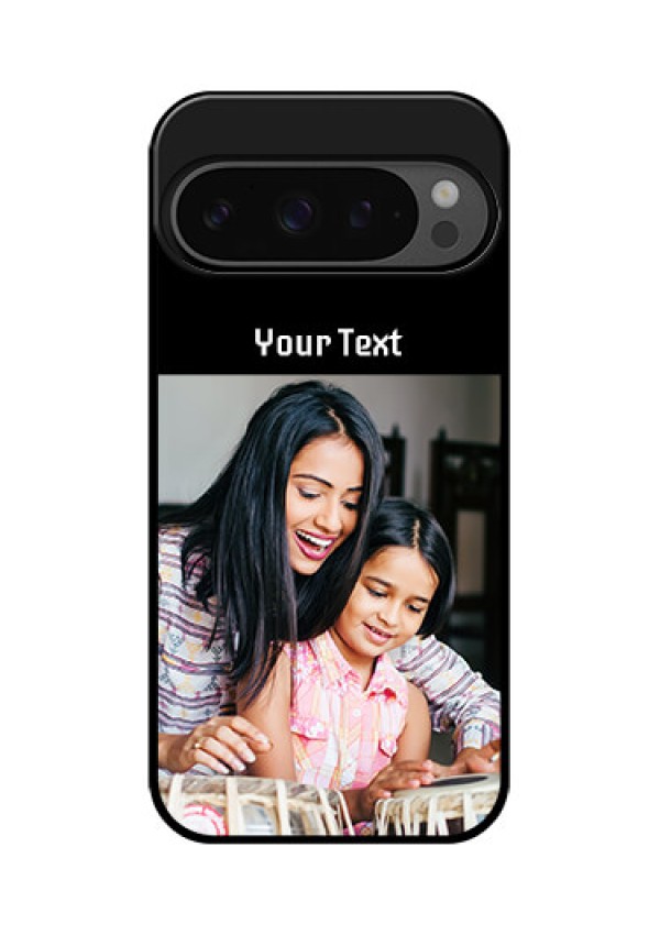 Google Pixel 9 Pro 5G Custom Glass Phone Case - Photo With Name Design