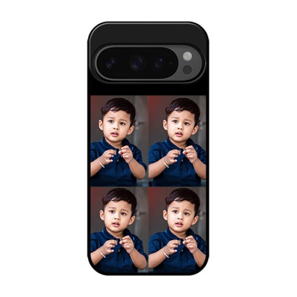Google Pixel 9 Pro 5G Custom Glass Phone Case - 4 Image Holder Design
