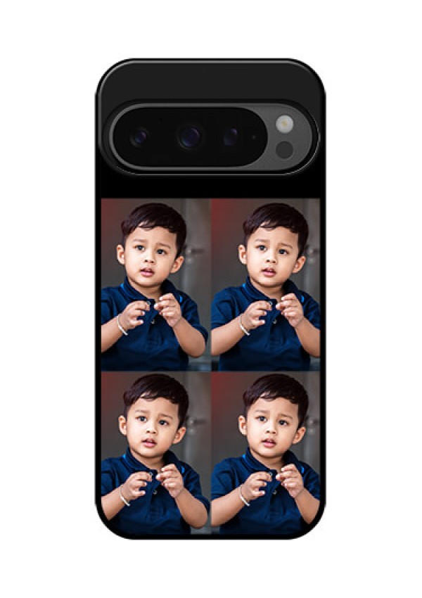 Google Pixel 9 Pro 5G Custom Glass Phone Case - 4 Image Holder Design