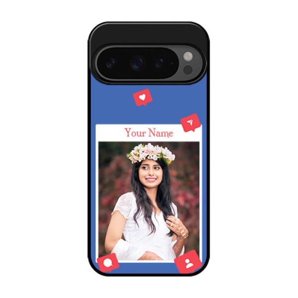 Google Pixel 9 Pro 5G Custom Glass Phone Case - Like Share And Comment Design