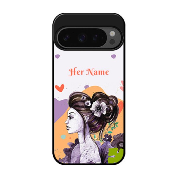 Google Pixel 9 Pro 5G Custom Glass Phone Case - Woman And Nature Design