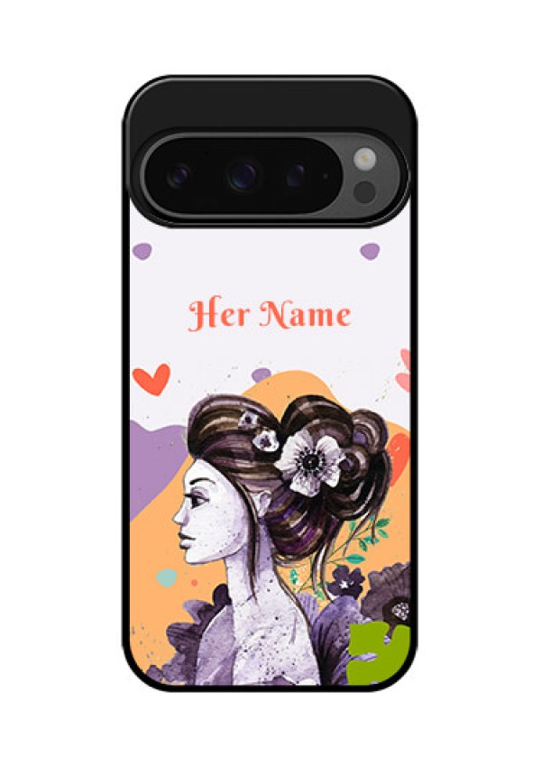 Google Pixel 9 Pro 5G Custom Glass Phone Case - Woman And Nature Design