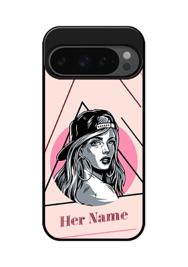 Google Pixel 9 Pro 5G Custom Glass Phone Case - Rockstar Girl Design