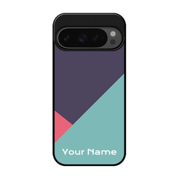 Google Pixel 9 Pro 5G Custom Glass Phone Case - Tri Color Abstract Design