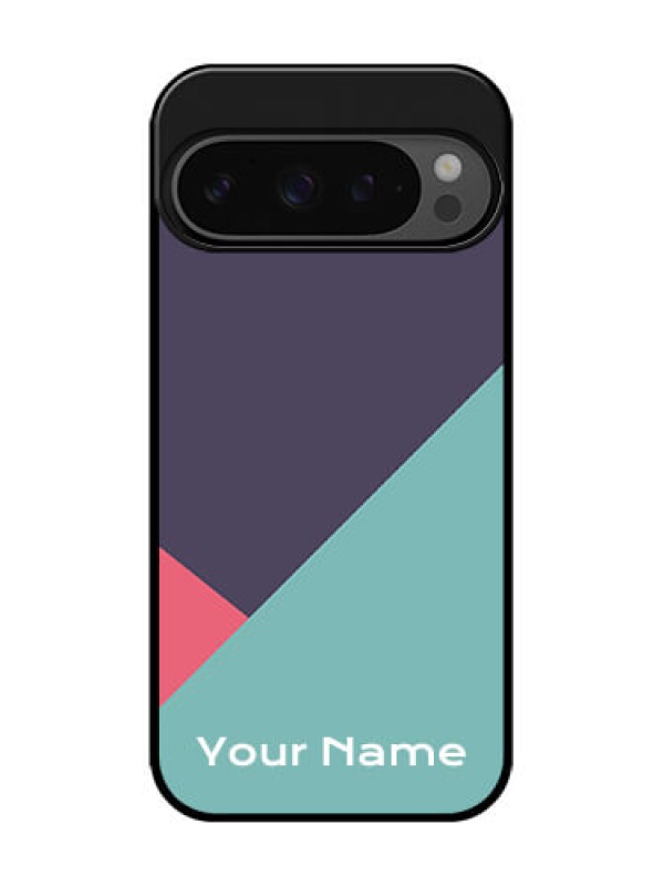 Custom Google Pixel 9 Pro 5G Custom Glass Phone Case - Tri Color Abstract Design