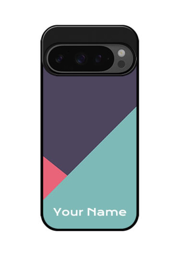 Google Pixel 9 Pro 5G Custom Glass Phone Case - Tri Color Abstract Design