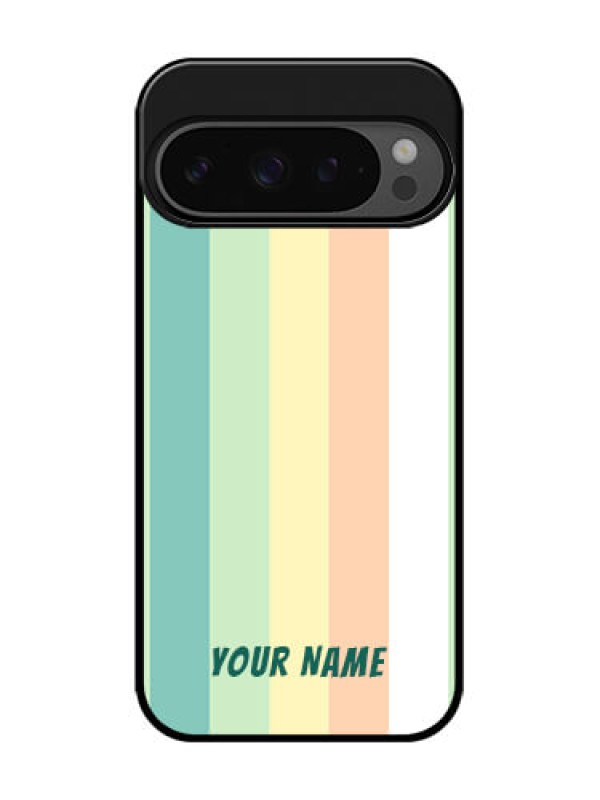 Custom Google Pixel 9 Pro 5G Custom Glass Phone Case - Multi - Colour Stripes Design