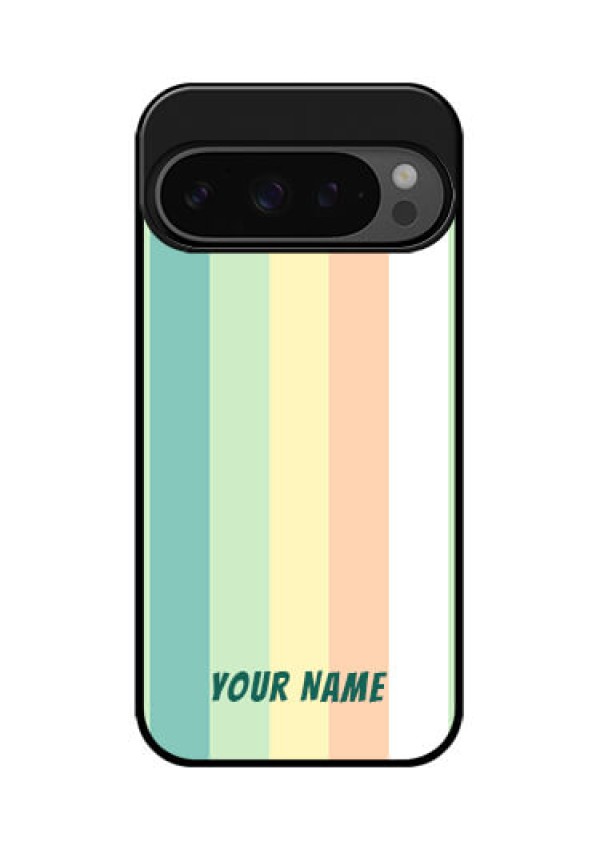 Google Pixel 9 Pro 5G Custom Glass Phone Case - Multi - Colour Stripes Design