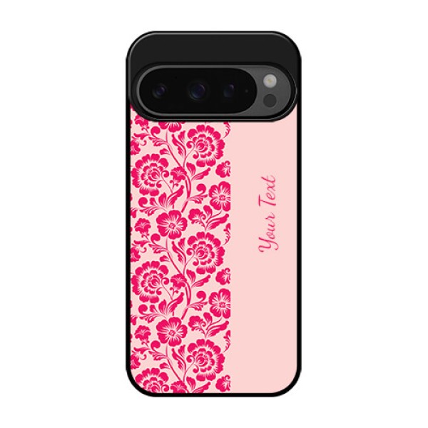 Google Pixel 9 Pro 5G Custom Glass Phone Case - Attractive Floral Pattern Design