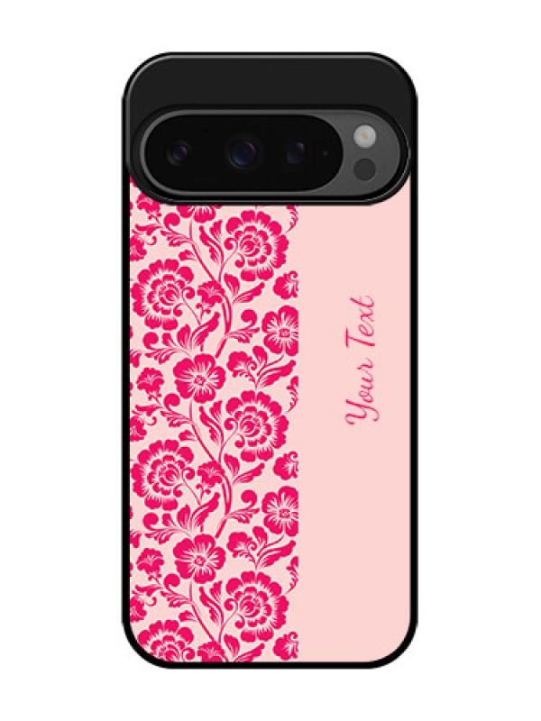 Custom Google Pixel 9 Pro 5G Custom Glass Phone Case - Attractive Floral Pattern Design