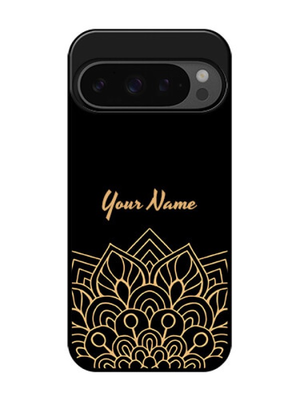 Custom Google Pixel 9 Pro 5G Custom Glass Phone Case - Golden Mandala Design