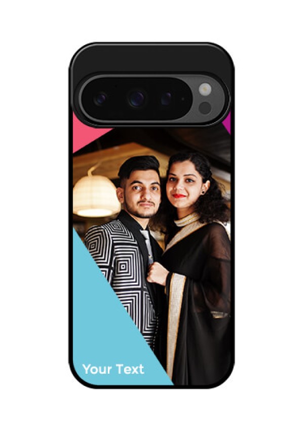 Google Pixel 9 Pro 5G Custom Glass Phone Case - Stacked Triple Colour Design